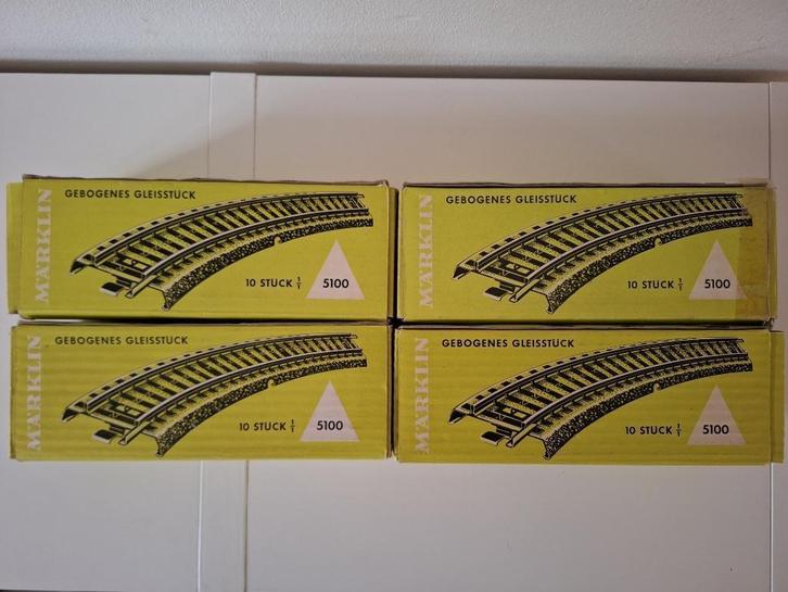 Märklin M-rails 5100 – 33 stuks gebogen, Hobby en Vrije tijd, Modeltreinen | H0, Zo goed als nieuw, Rails, Wisselstroom, Märklin