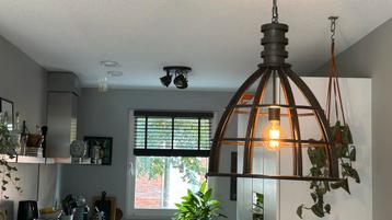 Zware Stalen Hanglamp - Industrieel Design beschikbaar voor biedingen
