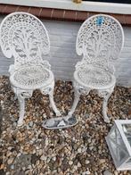 Set 2 brocante Franse tuin stoelen, Tuin en Terras, Ophalen, Zo goed als nieuw