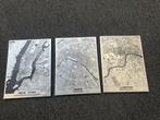 Ikea 3 luik canavas steden New York, Paris en London, Huis en Inrichting, Woonaccessoires | Wanddecoraties, Ophalen of Verzenden