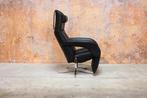 ZGANieuw zwarte leren Jori Symphony design relaxfauteuil, Huis en Inrichting, Fauteuils, Jori, Design, 75 tot 100 cm, Ophalen of Verzenden