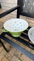 Zes geemailleerde vergieten., Ophalen of Verzenden