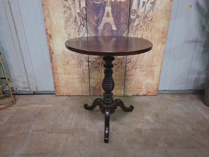 Klassieke ronde bijzettafel, rokers tafel, Huis en Inrichting, Tafels | Bijzettafels, Zo goed als nieuw, Rond, 45 tot 60 cm, Minder dan 55 cm