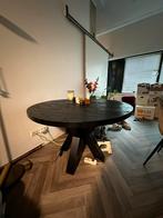 Mango Hout Eettafel Zwart, Ophalen, Vijf personen of meer, Rond, 100 tot 150 cm