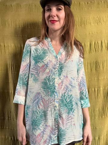 Vintage top / blouse - print - 40 / L / large beschikbaar voor biedingen