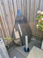Druppel vormige tafel met marmer/stenenblad Gratis, Ophalen, Overige materialen, 50 tot 100 cm, Zo goed als nieuw