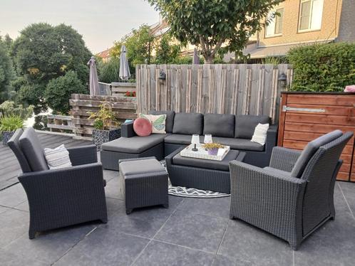 Tuinset loungeset inclusief kussens, Tuin en Terras, Tuinsets en Loungesets, Zo goed als nieuw, Loungeset, Kunststof, 8 zitplaatsen