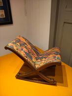 Vintage voetenbankje, Ophalen, Gebruikt, Bruin, Vintage