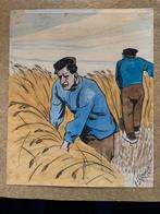 Oogsttafereel - Aquarel 7-7-1924, Ophalen of Verzenden