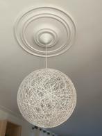 Witte Bol Hanglamp - 35cm, Huis en Inrichting, Lampen | Hanglampen, Ophalen, Gebruikt, Stof, Minder dan 50 cm