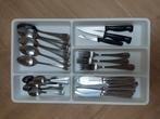 Bestek set 11x met verdeelbak, Huis en Inrichting, Keuken | Bestek, Ophalen, Gebruikt, Rvs of Chroom