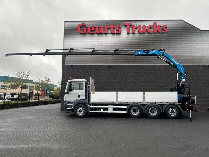 MAN TGS 35.460 8X4-4 BL OPEN LAADBAK MET EFFER 215/4S KRAAN, Auto's, Vrachtwagens, Bedrijf, MAN, Diesel, Euro 6, Automaat, BTW verrekenbaar