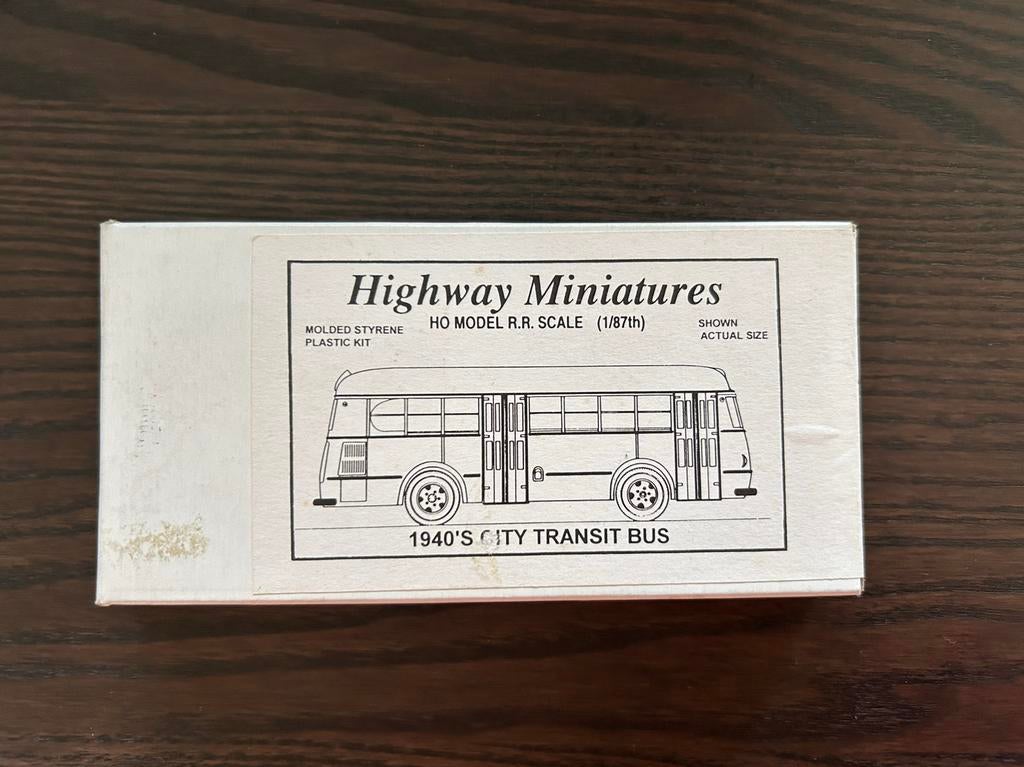 1/87 H0 Highway Miniatures Jordan 1940’s City Transit Bus, Hobby en Vrije tijd, Modelbouw | Auto's en Voertuigen, Nieuw, Overige typen