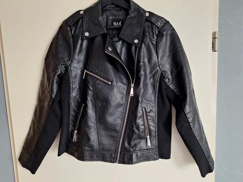 Mooi leatherlook jasje  ms mode maat 46, Kleding | Dames, Jassen | Zomer, Gedragen, Maat 46/48 (XL) of groter, Zwart, Ophalen of Verzenden