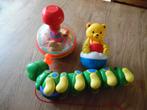 3 stuks baby peuter speelgoed tuimelaar bromtol en   rupsje, Ophalen of Verzenden, Zo goed als nieuw