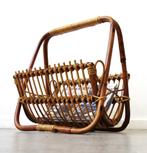 Vintage Franco Albini rotan krantenbak lectuurmand bamboe, Ophalen of Verzenden, Gebruikt