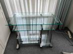 Glazen Computertafel met Wielen, Ophalen, Met wielen, Gebruikt, Bureau