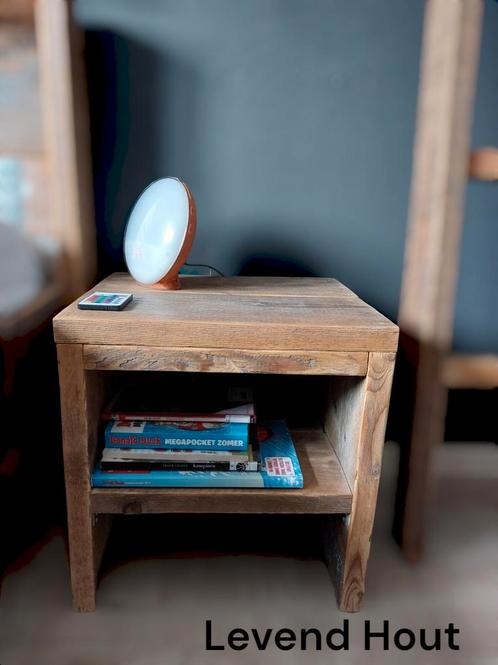 Nachtkastje steigerhout, Huis en Inrichting, Slaapkamer | Nachtkastjes, Nieuw, Minder dan 55 cm, Minder dan 45 cm, Hout, Ophalen of Verzenden