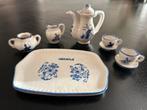 Mooi vintage miniatuur porseleinen delfts blauw setje, Ophalen of Verzenden
