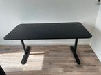IKEA Bekant Bureau Zwart 160x80 cm, Ophalen, In hoogte verstelbaar, Zo goed als nieuw, Bureau