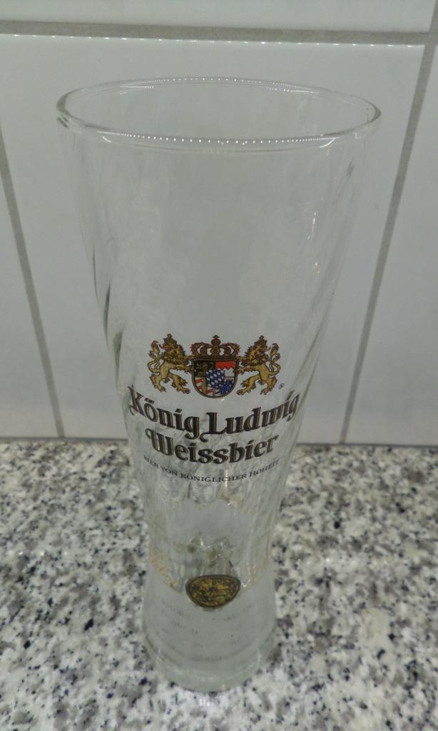 Mooi Konig Ludwig  Weissbier Glas Bierglas 0,5 L., Verzamelen, Biermerken, Zo goed als nieuw, Glas of Glazen, Overige merken, Ophalen of Verzenden