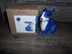 *Delfts blauw handbewerkt beeldje konijn*, Ophalen of Verzenden, Nieuw, Dier