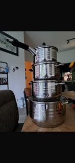 Edenberg Pannenset - Kort Gebruikt, Huis en Inrichting, Keuken | Potten en Pannen, Ophalen of Verzenden, Gebruikt, Rvs, Pannenset