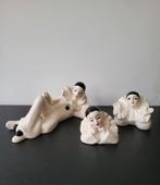 3 Keramieke Pierots uit de jaren 70's., Ophalen of Verzenden, Zo goed als nieuw