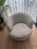 WOOOD woolly draai fauteuil boucle wit teddy, 100 tot 125 cm, Ophalen of Verzenden, Zo goed als nieuw, 75 tot 100 cm