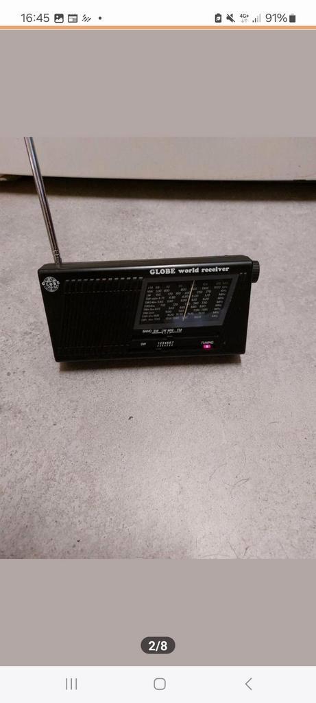 Globe world receiver wereldradio wereldontvanger, Audio, Tv en Foto, Radio's, Gebruikt, Wereldontvanger, Ophalen of Verzenden