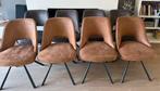 8 eetkamerstoelen Henders & Hazel, Ophalen, Bruin, Leer, Zo goed als nieuw