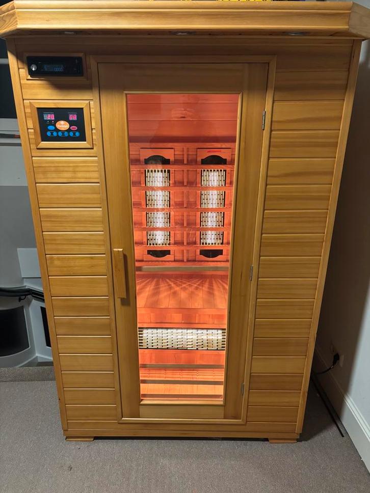 Infrarood cabine Fonteyn 2 persoons ZGAN!, Sport en Fitness, Sauna, Zo goed als nieuw, Complete sauna, Ophalen