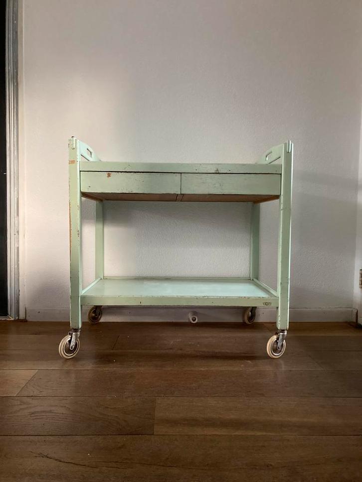In prijs verlaagd!! Retro vintage jaren ‘60 serveerwagen, Verzamelen, Retro, Huis en Inrichting, Ophalen