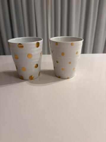 &Klevering drinkbekers met gouden stippen beschikbaar voor biedingen