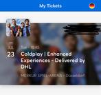 2x tickets Coldplay, Juli, Twee personen