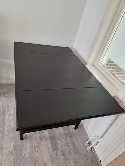 Inklapbare tafel Ingatorp - Ikea (zwart), Huis en Inrichting, Tafels | Eettafels, Gebruikt, 50 tot 100 cm, 100 tot 150 cm, Vier personen
