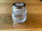 Prachtig lepevaasje kristal met echt zilver, Ophalen of Verzenden, Zilver