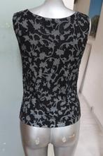 Coppens Claudia Strater mooie top zwart grijs kraaltjes 38, Maat 38/40 (M), Verzenden, Zwart, Zo goed als nieuw