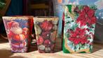 Decoupage kerst vaasjes, Ophalen of Verzenden