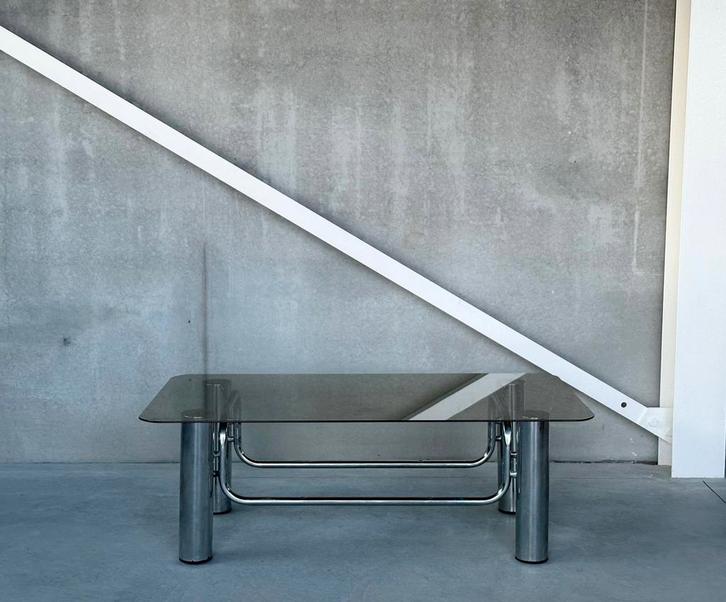 Vintage chroom coffeetable, ca 1980’s, Huis en Inrichting, Tafels | Salontafels, Ophalen of Verzenden