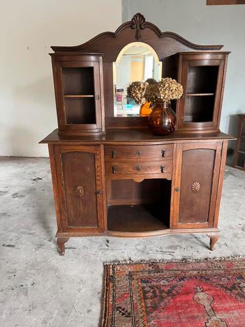 Antiek Kabinet met spiegel, beschikbaar voor biedingen