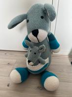 Gehaakte Kangoeroe met Baby Knuffel, Kinderen en Baby's, Speelgoed | Knuffels en Pluche, Ophalen, Zo goed als nieuw, Overige typen