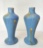 Artdeco Thulin vazen België aardewerk vaas set keramiek, Blauw, Aardewerk of Porselein, Ophalen of Verzenden, Zo goed als nieuw