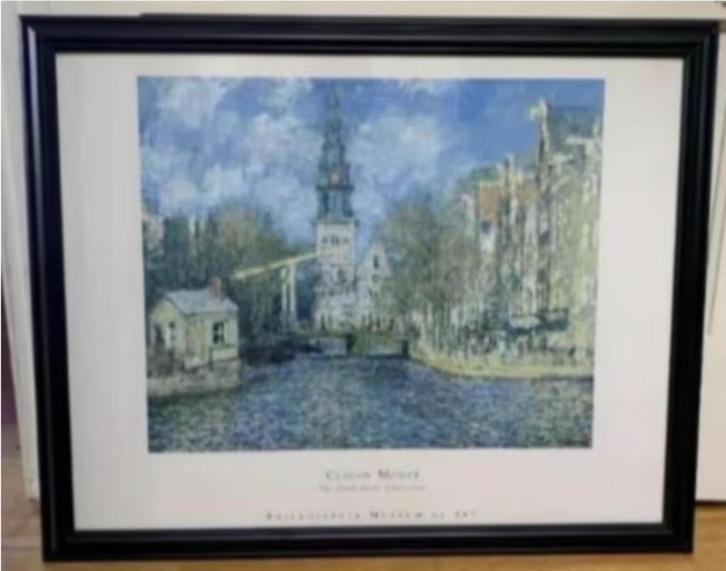 Wanddecoratie Claude Monet, The Zuiderkerk, Amsterdam lijst, Huis en Inrichting, Woonaccessoires | Wanddecoraties, Zo goed als nieuw