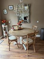Landelijke Tafel met stoelen, Ophalen, Rond, Vier personen, 100 tot 150 cm