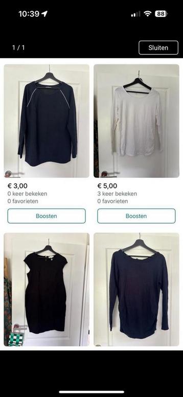 Pakket zwangerschapskleding/positiekleding maat ML beschikbaar voor biedingen