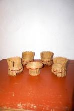 miniature wicker doll furniture set * vintage dollhouse gard, Ophalen of Verzenden