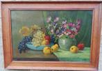 Stilleven met bloemen en fruit. W G v Wel., Antiek en Kunst, Kunst | Schilderijen | Klassiek, Ophalen
