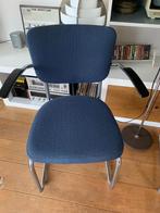4 x vintage stoelen Friso Kramer, Huis en Inrichting, Stoelen, Blauw, Vier, Gebruikt, Metaal