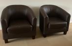 Twee bruine fauteuils, Ophalen, Overige materialen, Gebruikt, Minder dan 75 cm